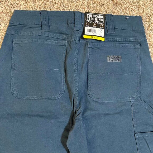 Colorado Clothing Men's Canvas Work Pants Blue, Size 32x32 (New) - Picture 12 of 14